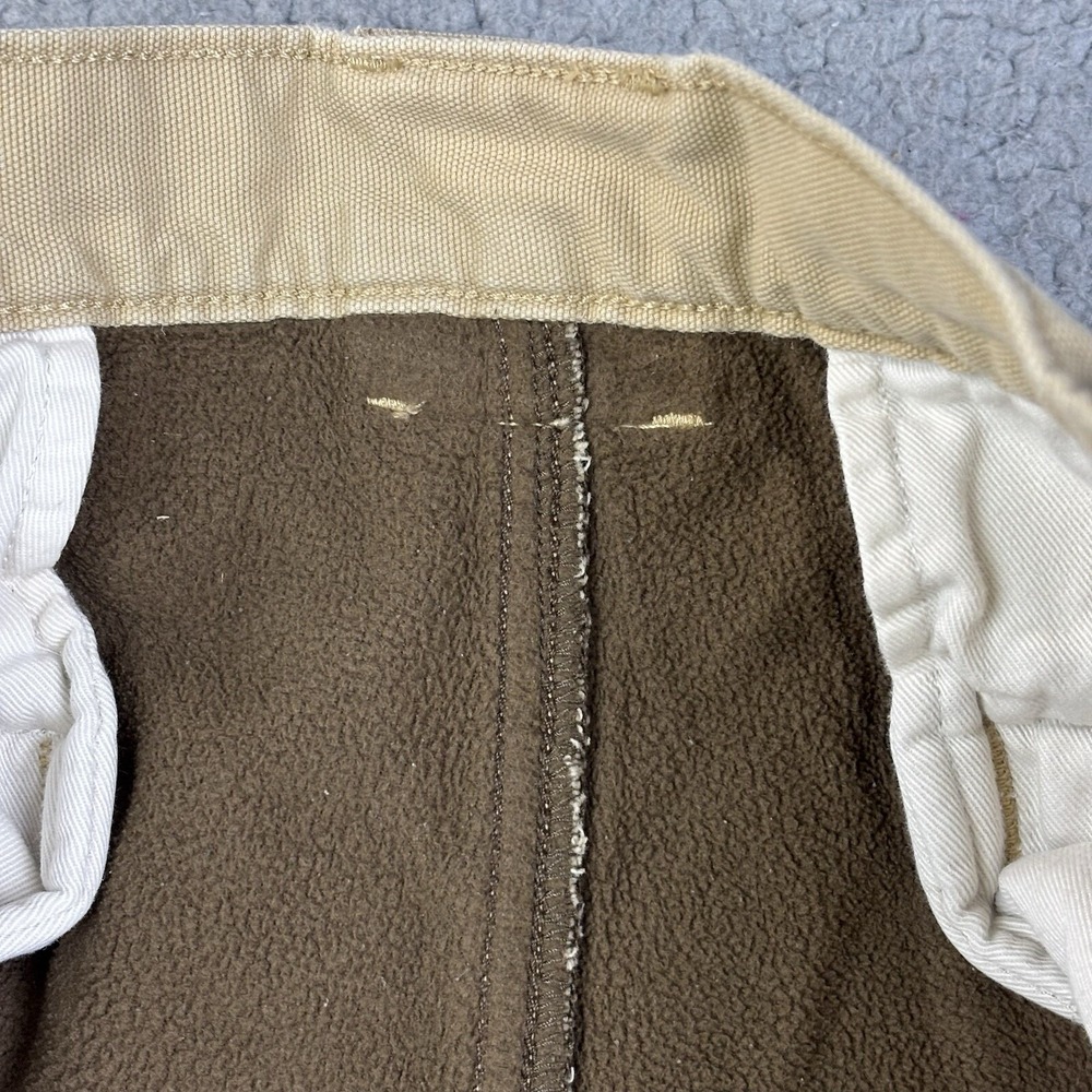 L.L.Bean Fleece Lined Cargo‎ Pants Mens 35x32 (34x31) Comfort Waist Distressed - Picture 11 of 16